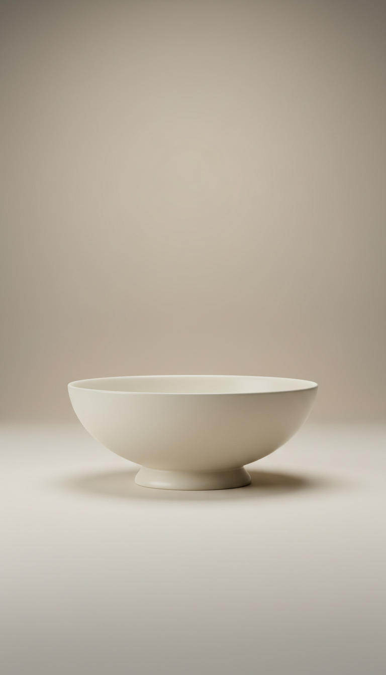 Ivory Ceramic Serving Bowl